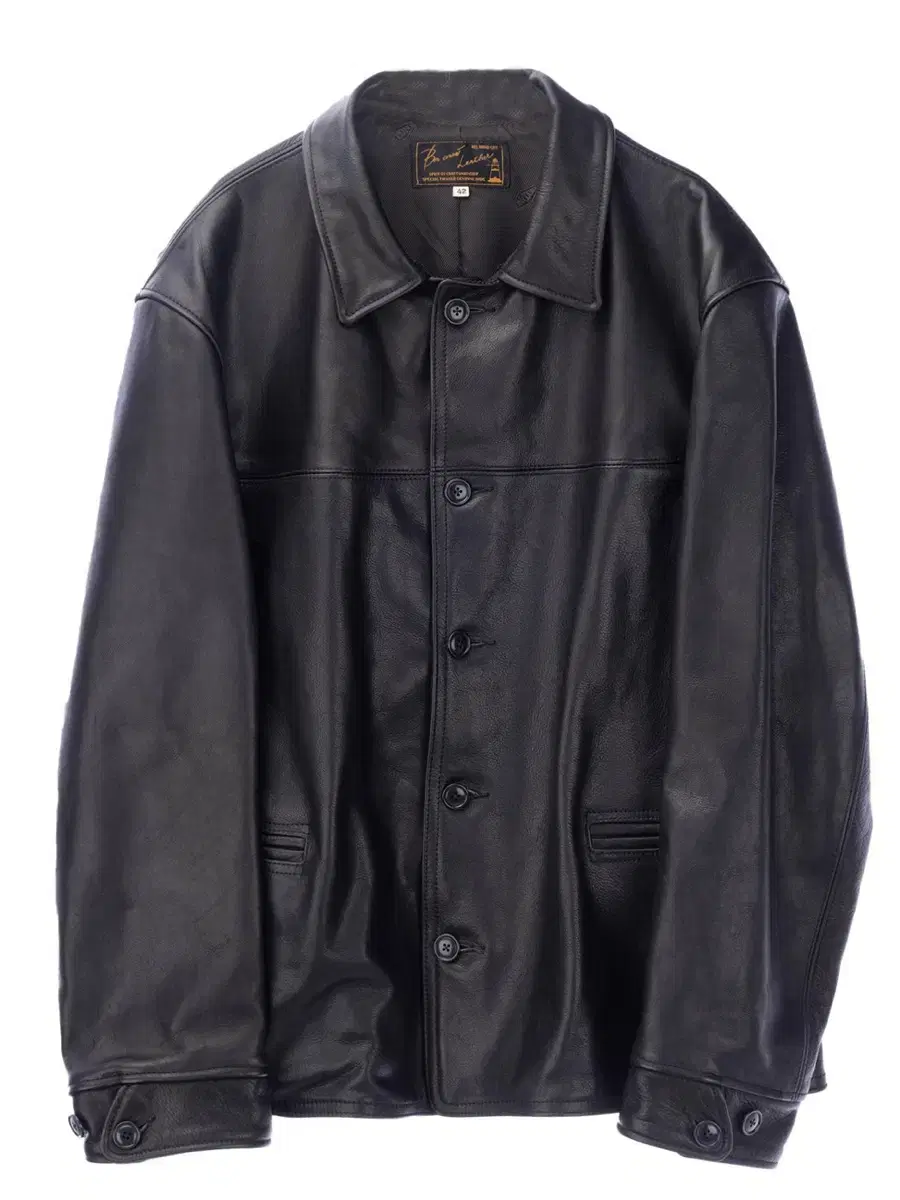 Boncoura Sasha Leather Car Coat (Black)